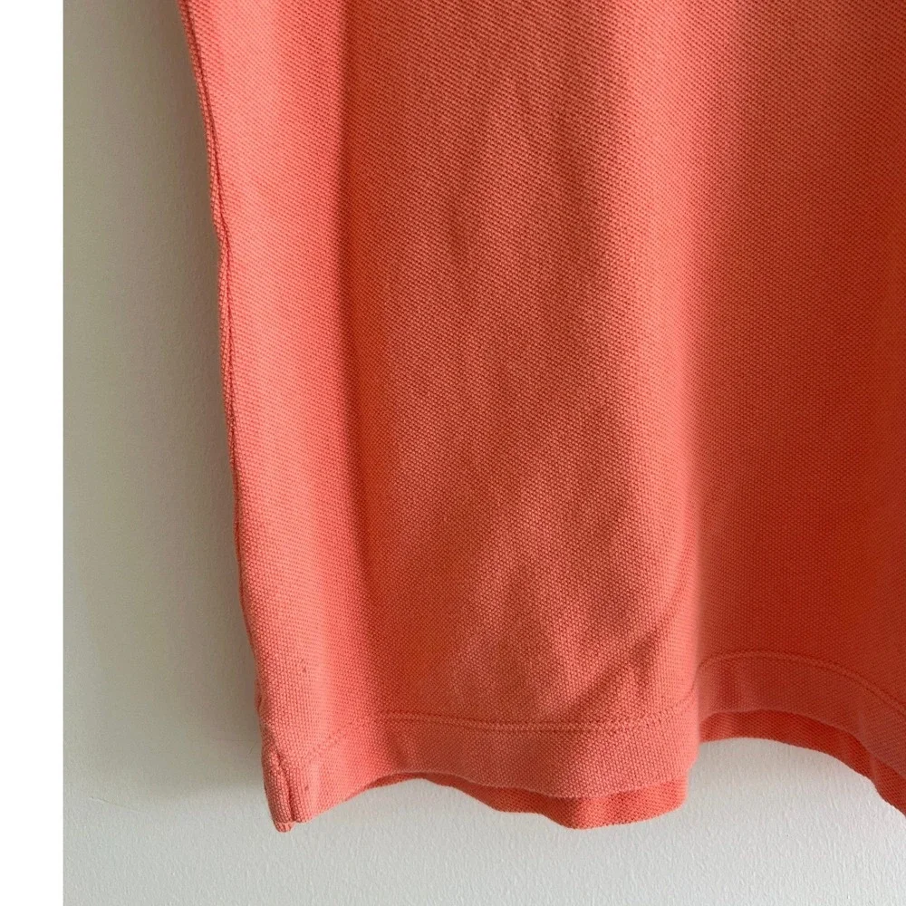 Lauren Ralph Lauren M Coral Piqué Cotton Polo Old Money Preppy Coastal Top - Picture 2 of 9